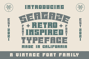 Seagaze Typeface | Vintage Font
