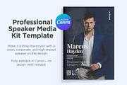 Speaker Media Kit Template in Canva, a Brochure Template by Oshin Design (Thumbnail 1 of 6)