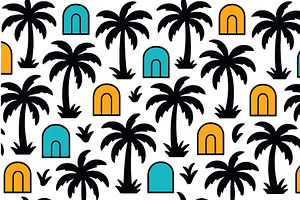 Colorful vector illustration of palm, an Illustration by ZinetroN