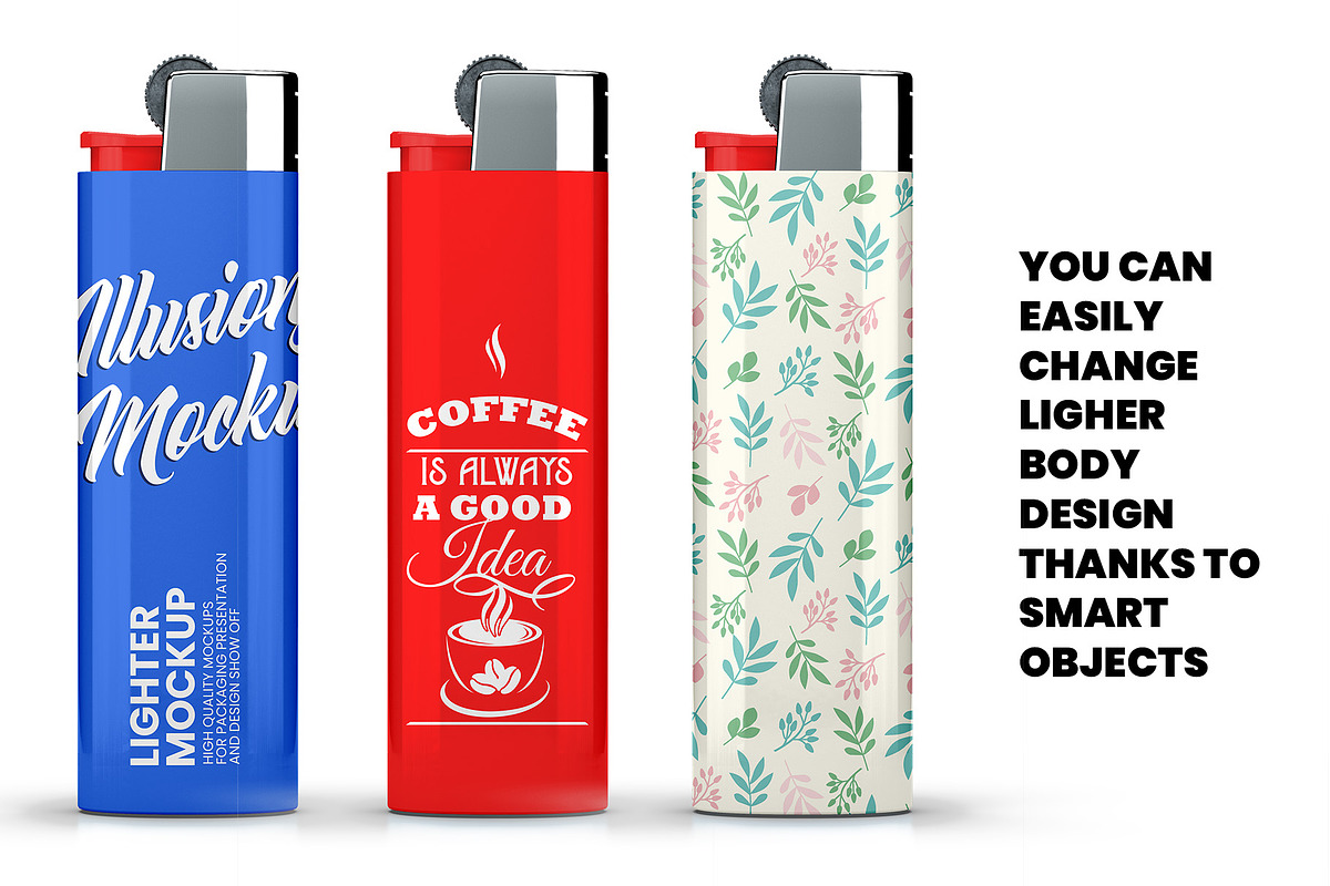 Glossy Lighter Mockup, an Advertising Mockup by Illusiongraphic (Photo 5 of 10)