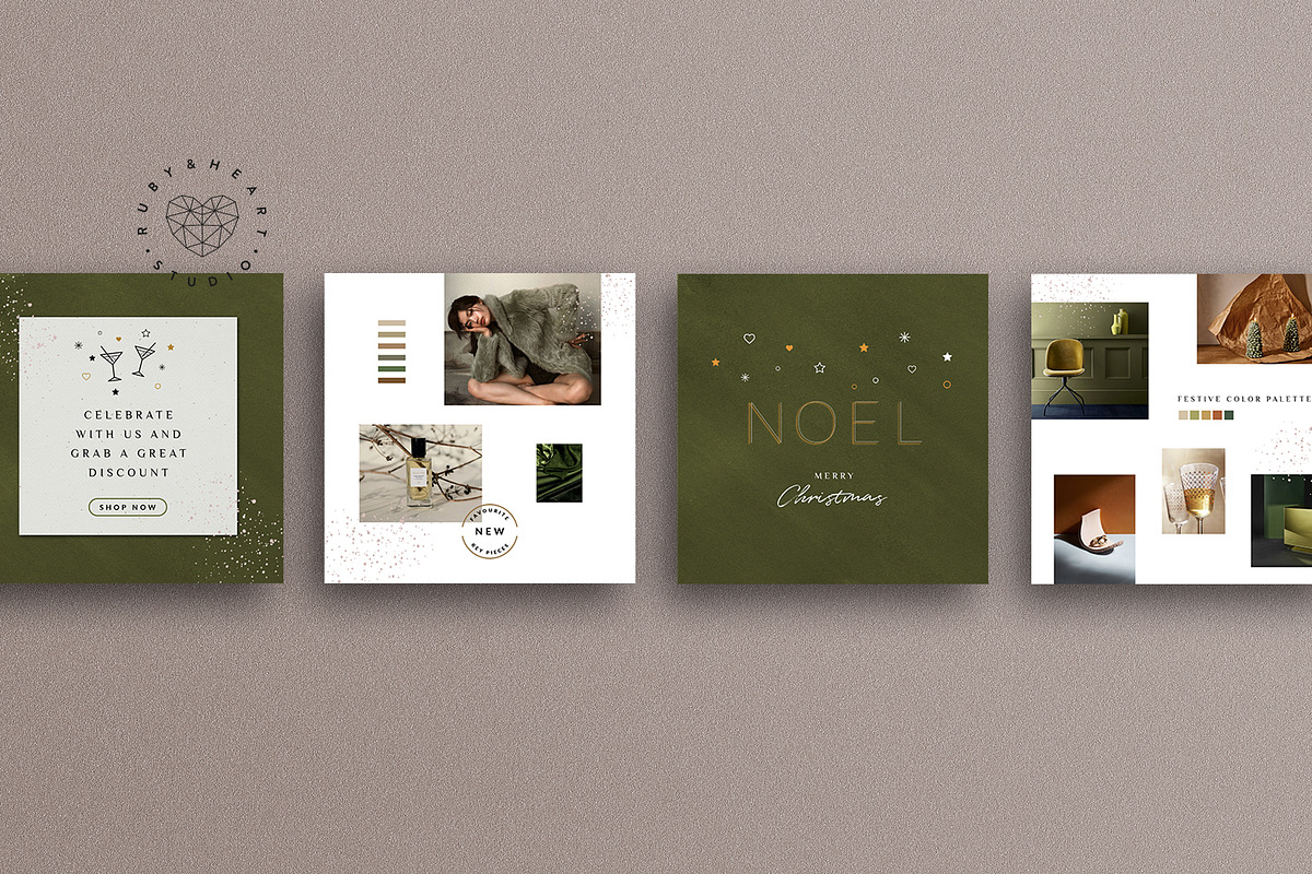 ANIMATED Holiday Instagram Posts, a Social Media Template by Ruby&Heart Studio (Photo 9 of 10)