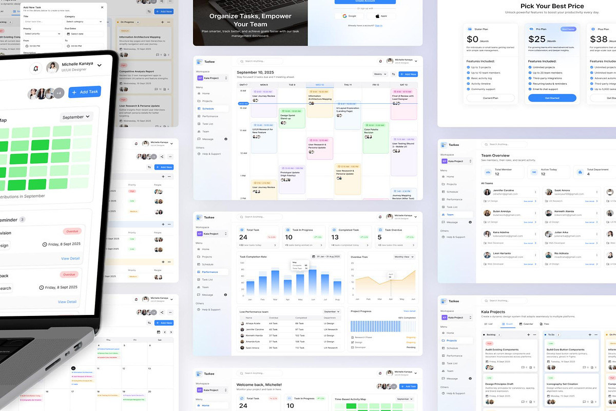 Tazkee - SAAS Project Management Kit, an UI Kit Template by Lumina_ui_ux202 (Photo 2 of 9)