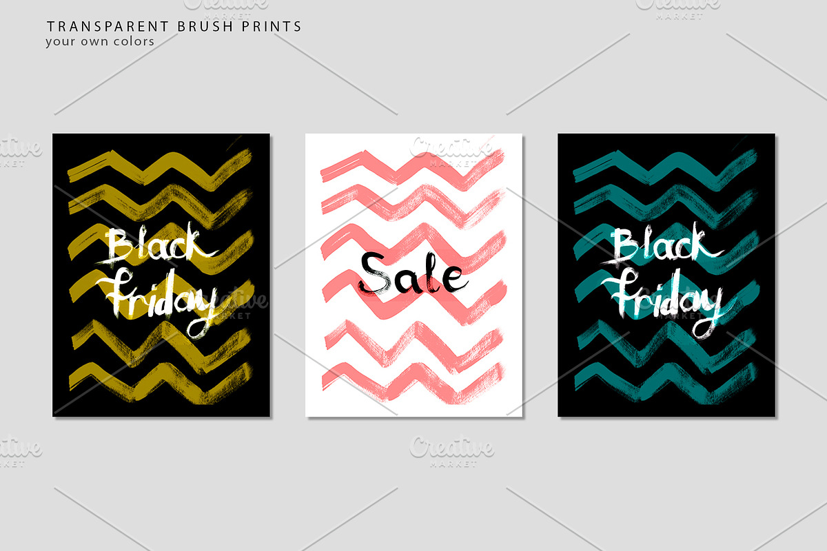 Gouache Black Friday & Sale Designs, an Illustration by ⚞ Kind Illustration ⚟ (Photo 6 of 8)