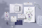 Charming purple pansies, hydrangea, an Illustration by astelenadesign (Thumbnail 2 of 12)
