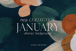 January Abstract Painted Backgrounds