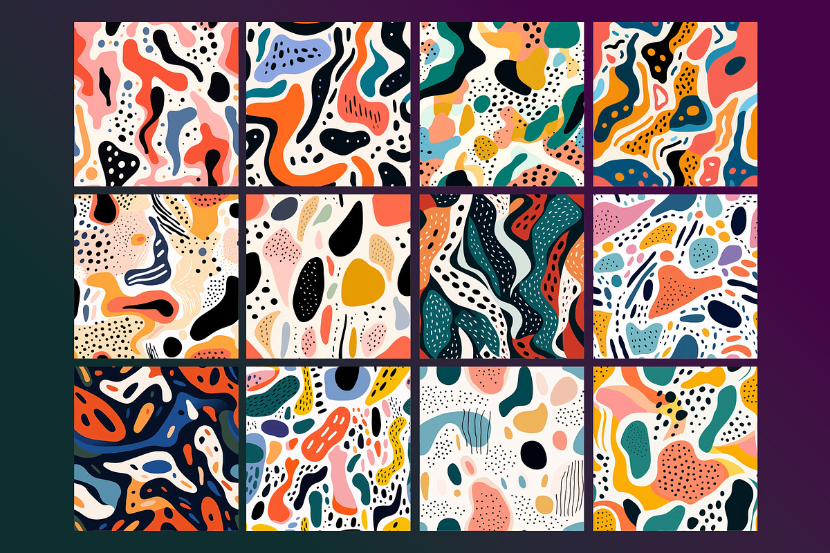 Abstract Organic Shapes Pattern, a Pattern Graphic by Forhadx5 (Photo 6 of 7)