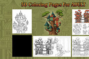50 Treehouse Coloring Pages, an Illustration by Amazin_art (Thumbnail 3 of 3)