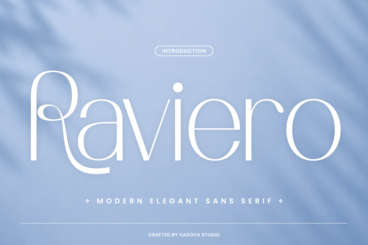 Raviero Modern Sans Serif Font, a Sans Serif Font by Vadovastd (Photo 1 of 10)