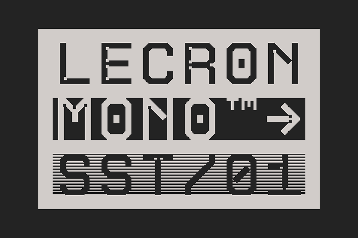 Lecron Mono, a Sans Serif Font by Sunny Side Type (Photo 1 of 13)