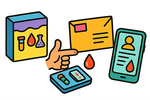 Blood testing kit on a health-themed, a Healthcare Illustration by ZinetroN