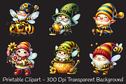 Honey bee gnome sublimation clipart, an Illustration by RobertsArt (Thumbnail 5 of 7)