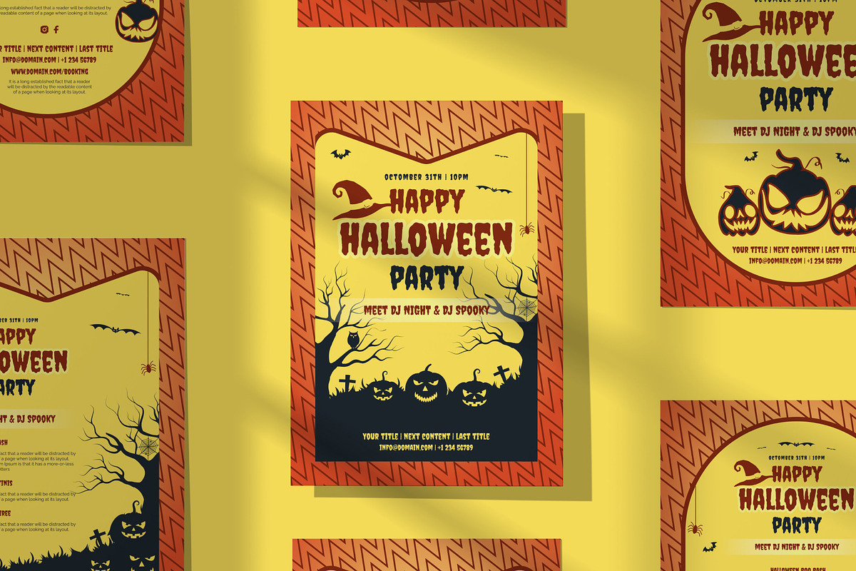 Halloween Party Flyer Templates, a Flyer Template by Goodsdune (Photo 1 of 3)