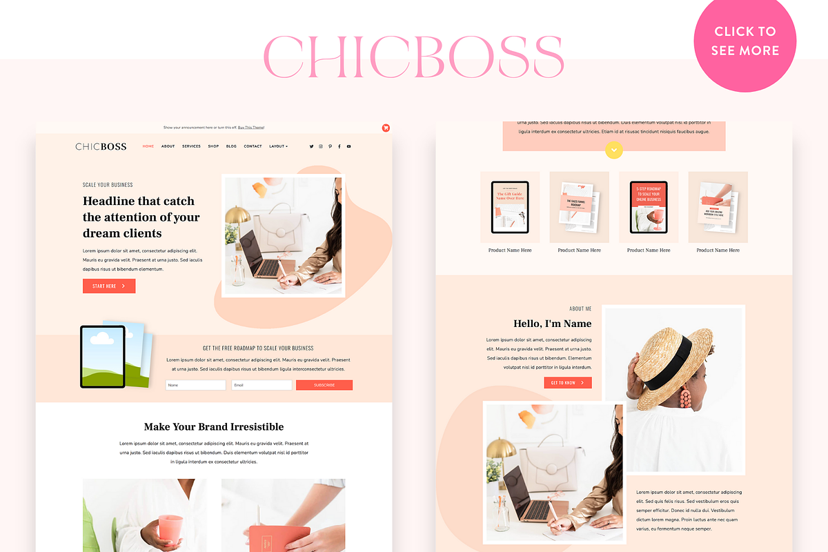 ChicBoss Elementor WordPress Theme, a WordPress Template by Bluchic (Photo 2 of 6)