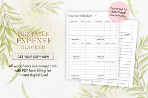 Paycheck Budget Planner Canva PDF