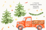 Christmas animal winter clip art, an Animal Illustration by Watercolor Nastasia Art (Thumbnail 2 of 6)