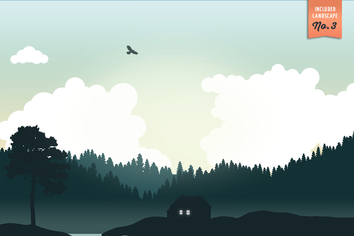 Vector Landscape Construction Set, an Animal Illustration by nordicworker (Photo 5 of 5)