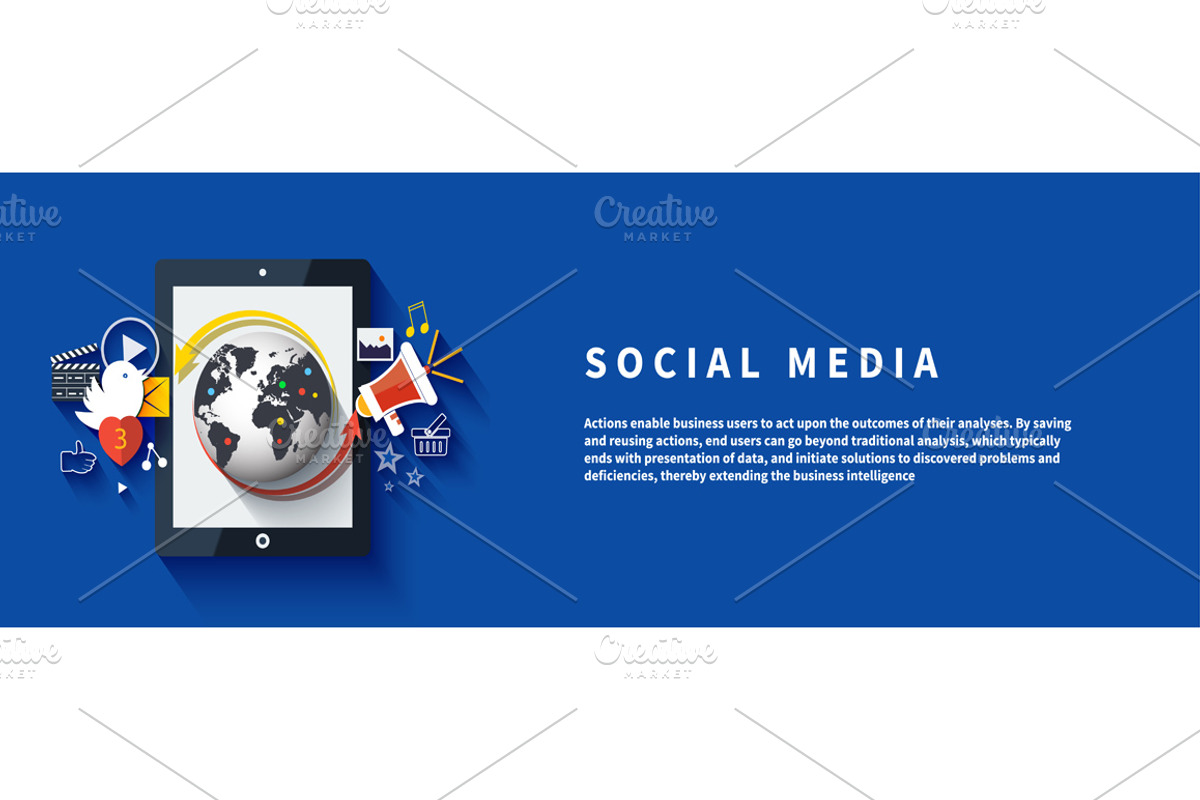 Social media. Cloud of application