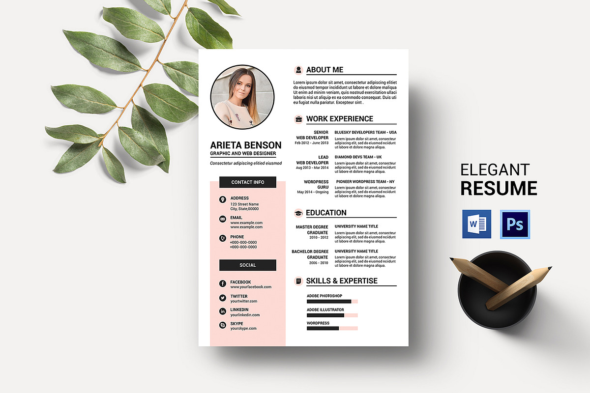 One Page Resume Bundle, a Resume Template by Template Shop (Photo 6 of 7)