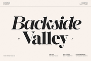 GC Backside Valley - modern serif, a Serif Font by Glyphonic (Thumbnail 1 of 15)
