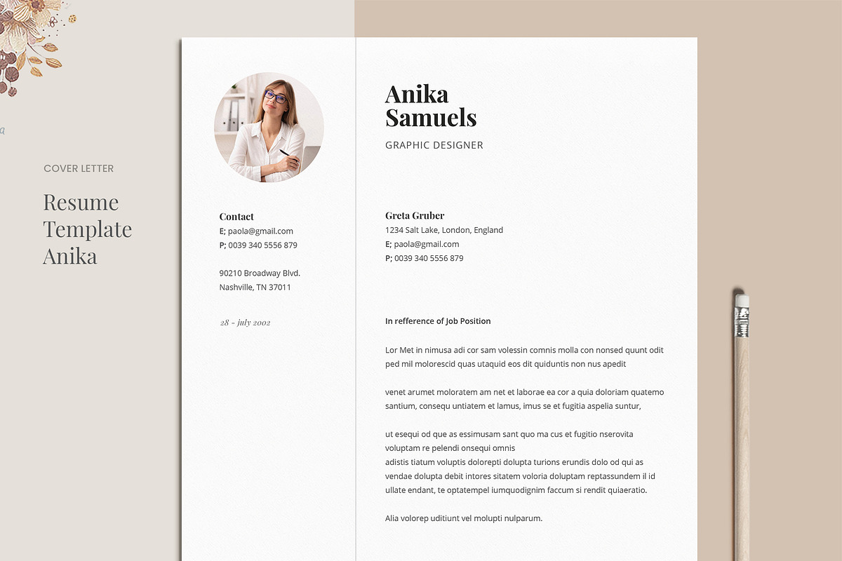 Resume Template Anika, a Resume Template by Estartshop (Photo 6 of 7)