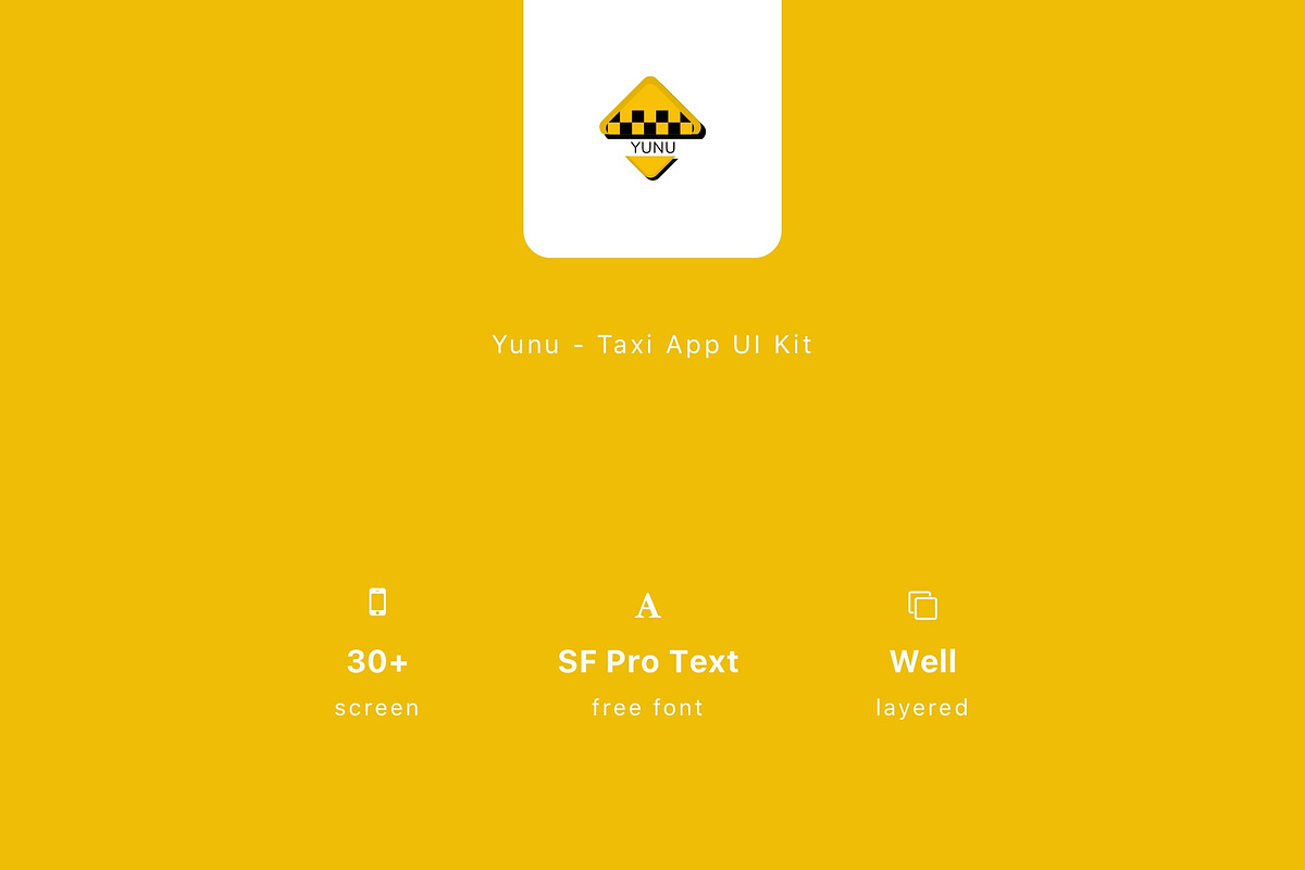Yunu - Taxi App UI Kit, an App Template by Betush (Photo 6 of 6)