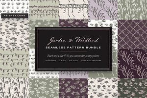 Garden & Woodland Seamless Patterns
