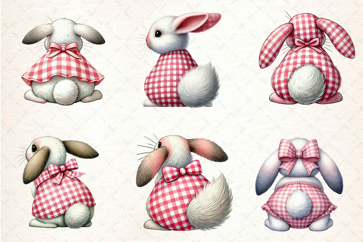 Cute Bunny Butt Sublimation Clipart, an Illustration by Dream Creation (Photo 4 of 5)