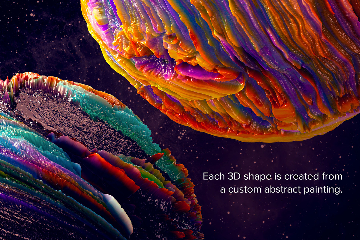Planetary: 50 Abstract 3D Shapes, an Object Graphic by Chroma Supply (Photo 4 of 12)