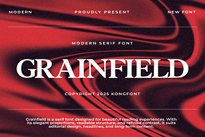 Grainfield – Modern Serif Font, a Serif Font by overlaytemplates