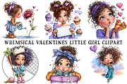 Valentines Little Girl Clipart, an Illustration by OK Design (Thumbnail 2 of 6)