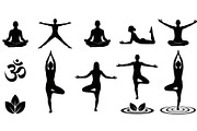 Yoga Meditation Silhouette Vector Bu, an Illustration by Artivon (Thumbnail 5 of 40)