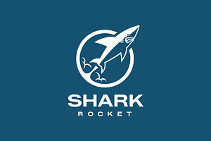 Rocket Shark Mascot Logo Design, a Branding & Logo Template by yopie