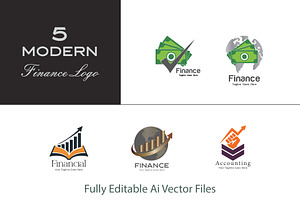 Modern Finans Logo Collection, a Branding & Logo Template by YUDesignStore