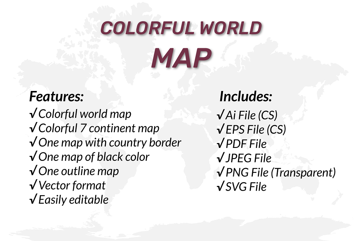 Multicolor World Vector Map, an Object Graphic by Nazim's Shop (Photo 13 of 13)