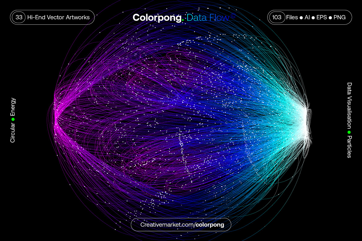 Data Flow - Vector Bundle, a Technology Illustration by Colorpong (Photo 17 of 19)