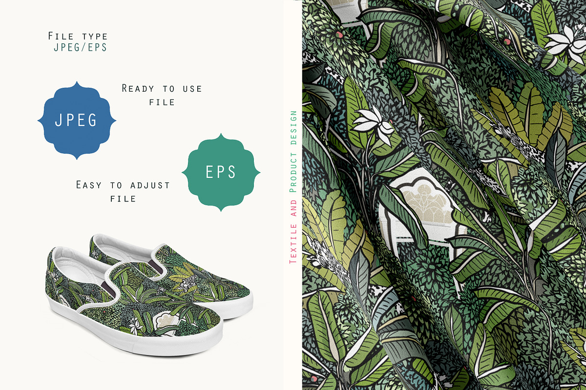 Rajastan Jungle. Seamless Patterns, a Pattern Graphic by Irina Dolgikh (Photo 7 of 15)