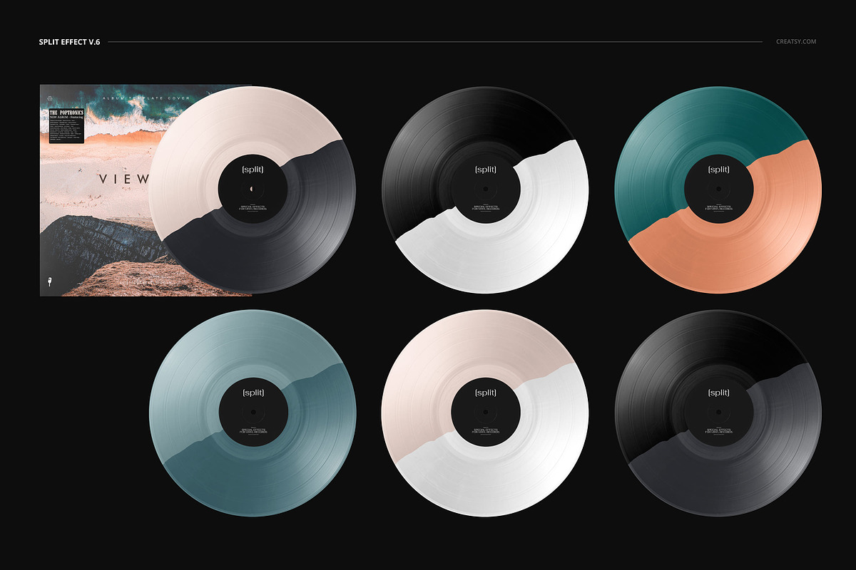 Vinyl Record & Cover Mockup Set, a Merchandise Mockup by creatsy5 (Photo 39 of 54)