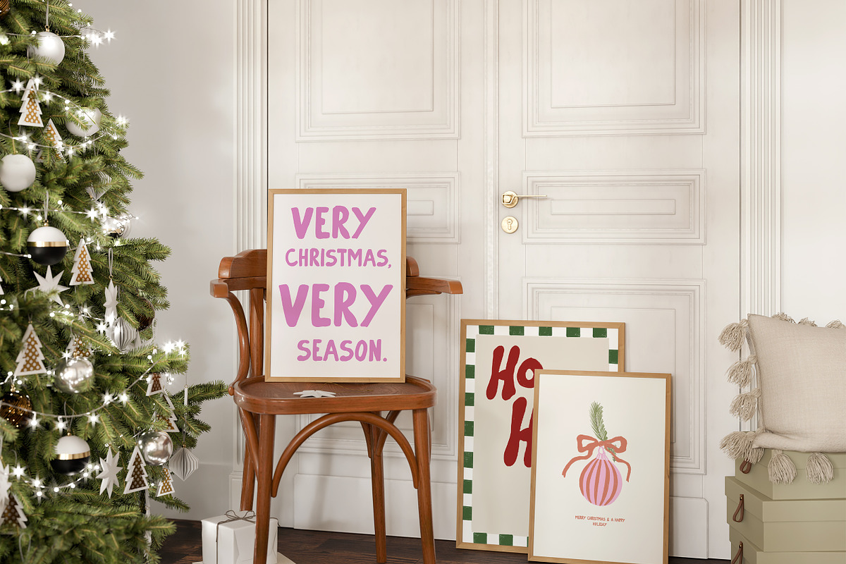 Modern Handmade Christmas Prints, a Background Graphic by Laras Wonderland (Photo 6 of 10)
