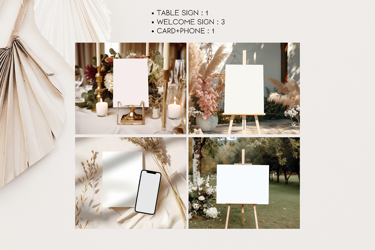 Invitation Mockup Bundle, Easel Sign, a Product Mockup by TatiMockup (Photo 3 of 10)