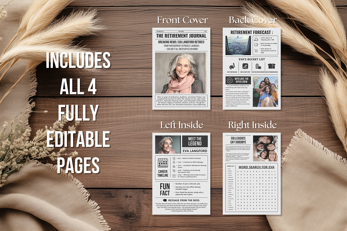 Newspaper Retirement Template preview 3