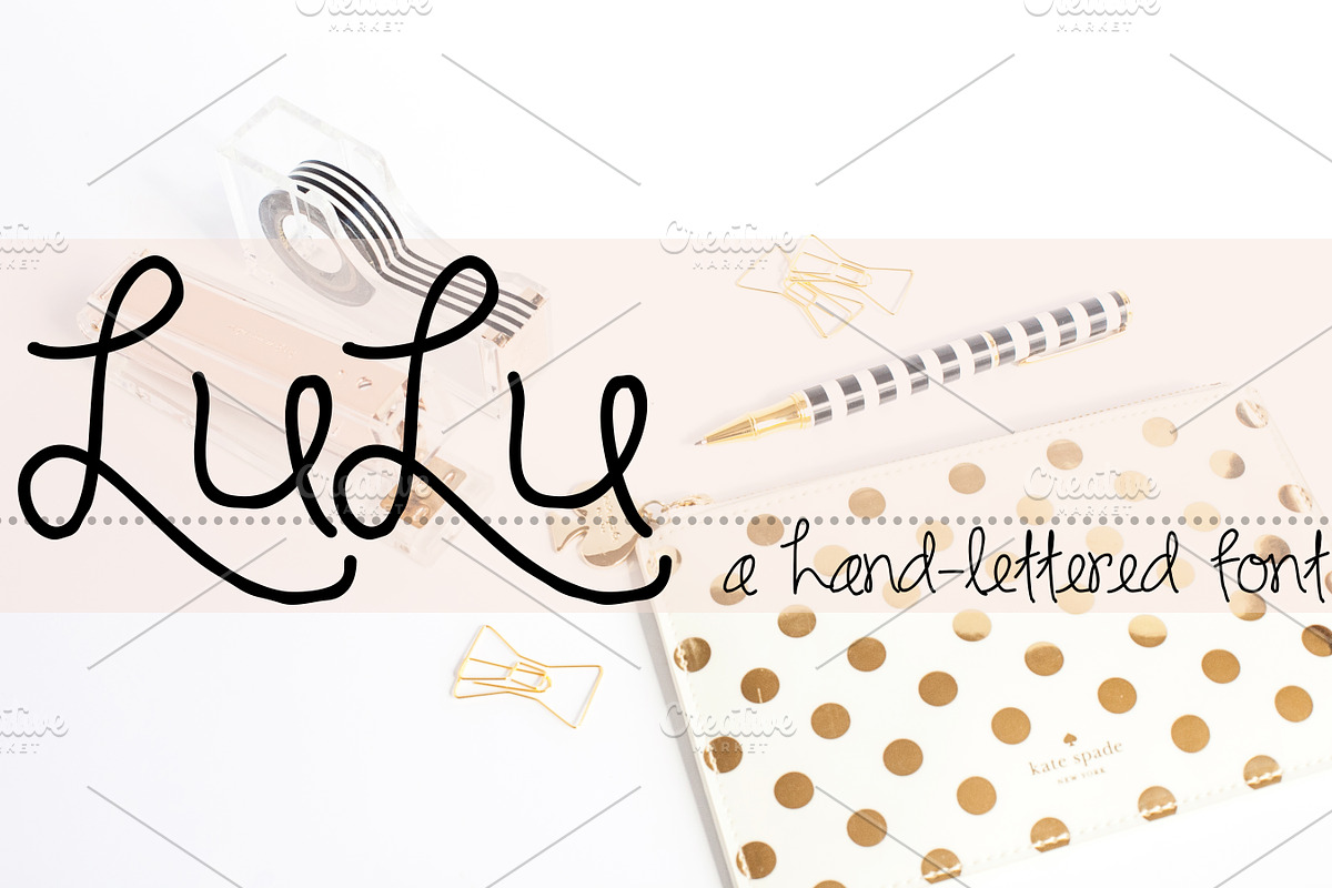LULU Hand Lettered Font