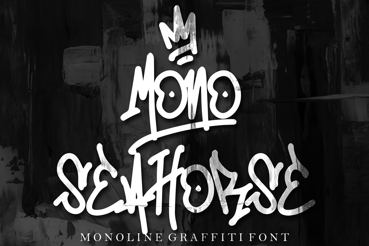 Mono Seahorse, a Script Font by asfgraphics (Photo 1 of 10)