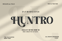 HUNTRO - Elegant Retro Serif Font