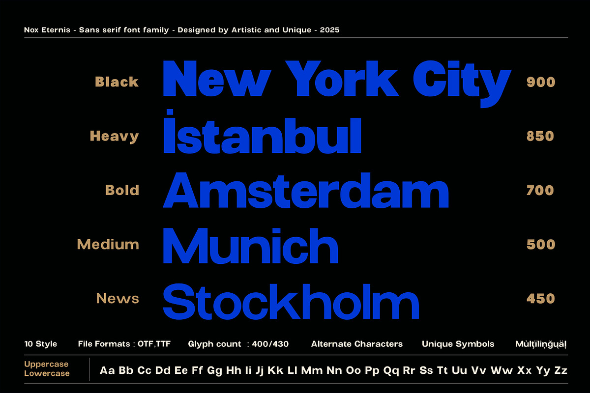 Nox Eternis - Sans serif font family, a Sans Serif Font by Artistic & Unique (Photo 15 of 15)