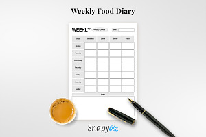 Weekly Food Journal, Food Diary