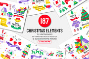 187 Christmas Elements, a Decorative Illustration by Toonsteb (Thumbnail 1 of 28)