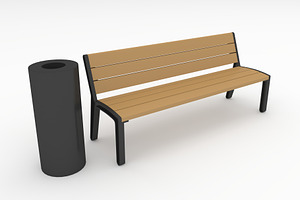 3D Model Bench Park 31