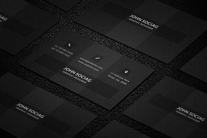 Modern Dark Black Business Cards