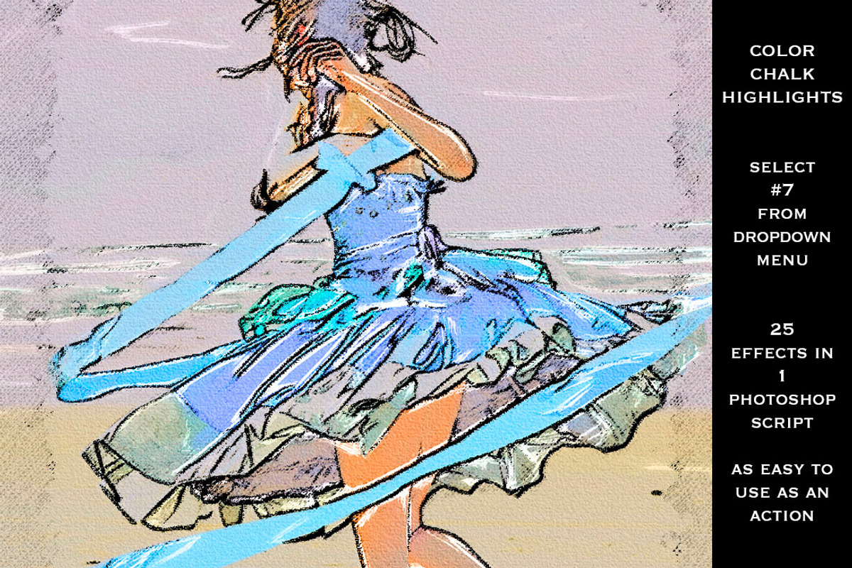 25 Master Class Charcoal Effects PSE, an Action Add-On by Pencil Pixels (Photo 5 of 17)