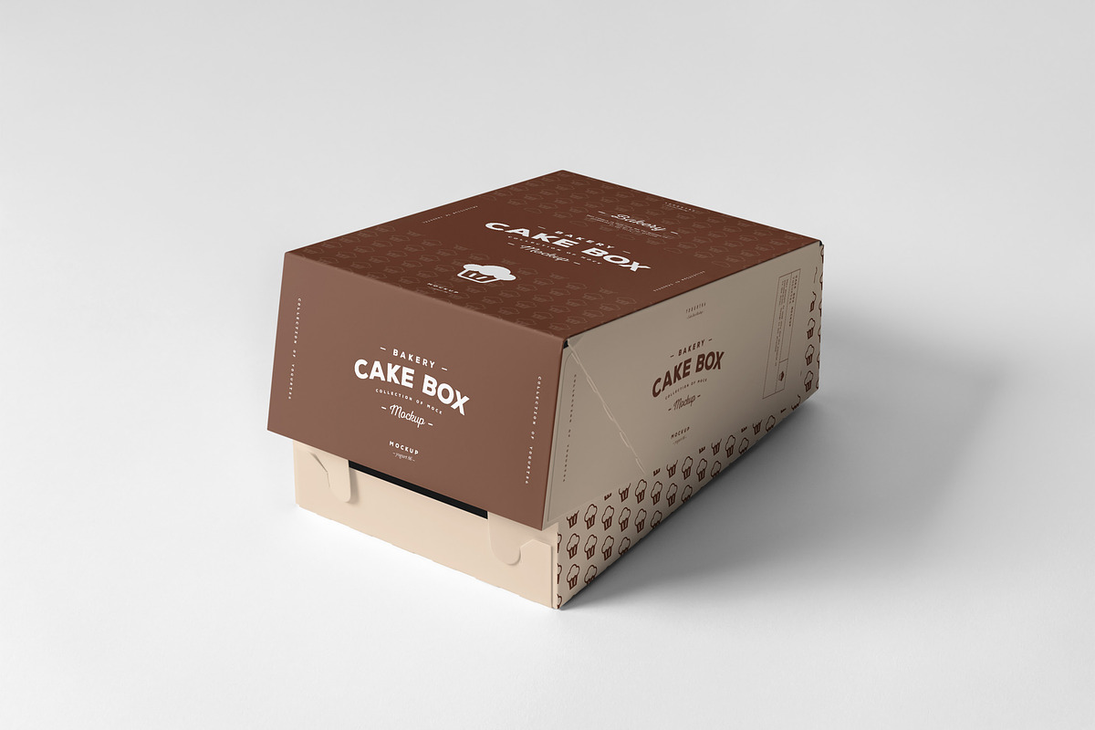 Cake Box Mock-up, a Packaging Mockup by Yogurt86 (Photo 7 of 7)